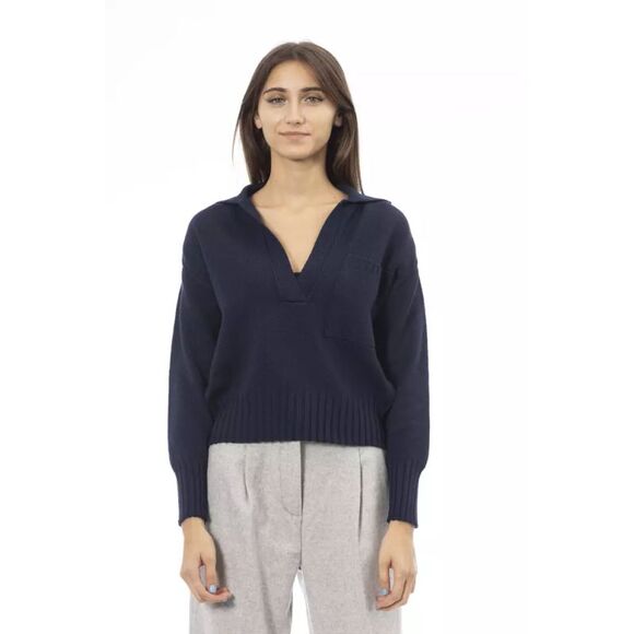 ALPHA-STUDIO - Man - Blue - Knit Sweater main image 1